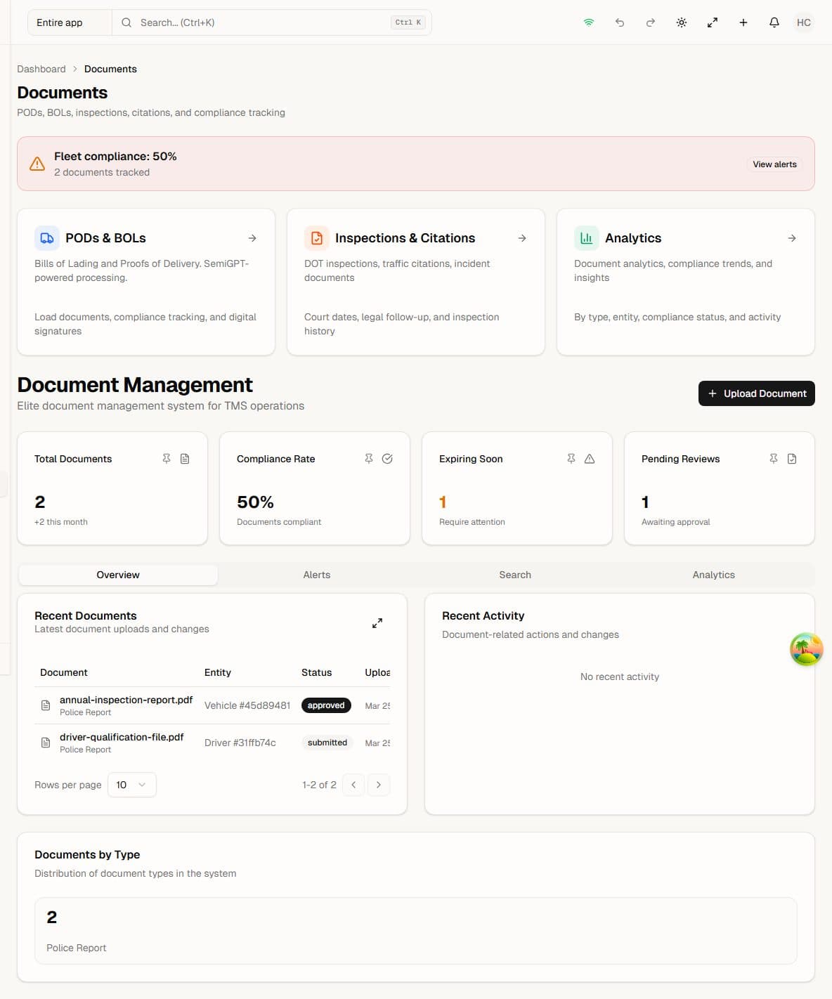Document control — Four Ways TMS